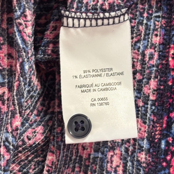 Reitmans Floral Long Sleeve Blouse Relaxed Fit Size Small - Picture 11 of 11